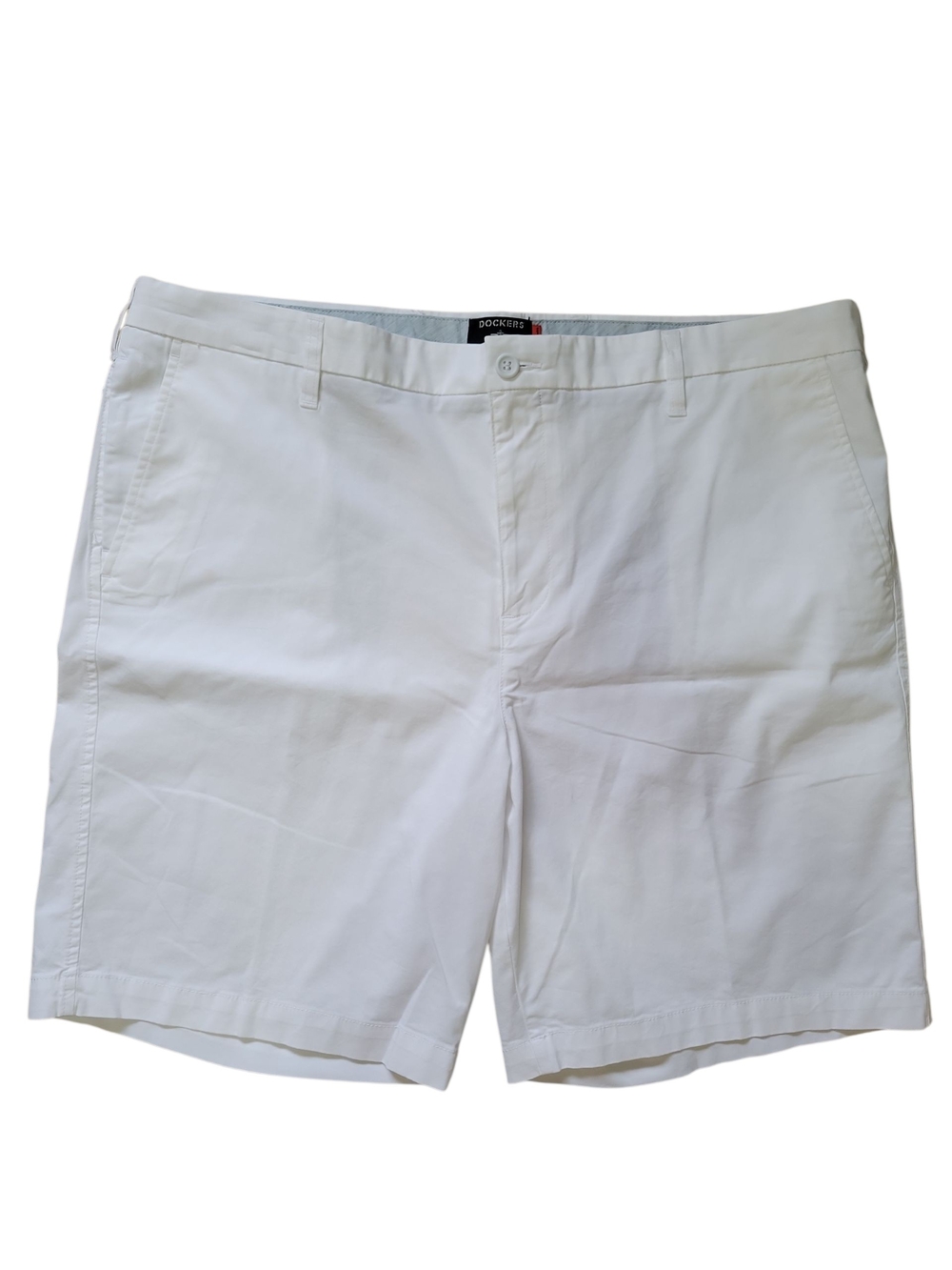 Dockers White Men's Shorts with Navy Trim - Picture 3 of 5